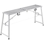 Vevor plateforme de travail echafaudage pliant portable 900 / 1100 / 1300 / 1500 mm acier allie, capacite ...