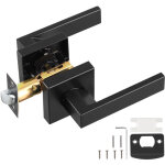Vevor poignees de porte interieure carrees 1 paire, poignee sans serrure bequille reversible droite - ...
