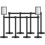 Vevor poteau de guidage, 8 pcs, barriere de balisage pour controle de foules, avec base creuse, poteau ...