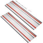 Vevor rail de guidage pour scie circulaire, lot de 2, guide de scie a rail en aluminium et fer, 700 mm, ...