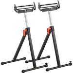 Vevor servante a rouleaux lot de 2 support a rouleau pliable capacite charge 113 kg hauteur reglable ...