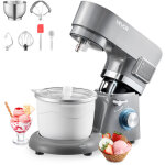Vevor sorbetiere 1, 7 l, robot patissier a 6 vitesses, avec ecran numerique led et minuterie, palette ...