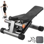 Vevor stepper pour exercices fitness a domicile, mini stepper d?appartement hydraulique avec bandes de ...