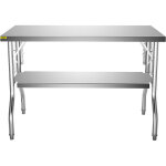 Vevor table de travail commerciale, table de preparation commerciale pliante de 48 x 30 pouces, table ...