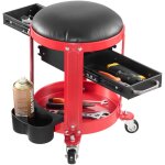Tabouret deatelier sur roulettes, tabouret de mecanicien avec capacite de charge maximale de 136 kg, ...