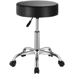 Tabouret a roulettes, capacite de poids 204 kg, rond tabouret roulant, hauteur reglable 55 - 71 cm, chaise ...