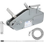 Vevor treuil manuel 1. 6 t, treuil de main corde 20 m, cable pour remorque auto bateau, levier extensible ...