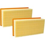 2x filtre pliss� plat compatible avec kr�nzle ventos 35, 25 aspirateur - �l�ment filtrant - vhbw