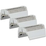 Vhbw 3x doppelscherfolie ersatz f�r braun sb505, 31b, 31s f�r elektrorasierer + rahmen, silber
