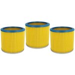 3x filtre pliss� compatible avec rowenta collecto ru 635 aspirateur - bleu / jaune - vhbw