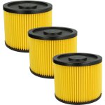 Lot de 3x filtres � cartouche compatible avec einhell b - nt 1250, bt - vc 1250 - 2, as 1400 inox, bt ...