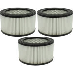 3x filtre compatible avec oxeo 1200w aspirateur de cendres - filtre hepa contre les allergies - vhbw