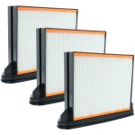 Vhbw 3x filtre pliss� plat f8 remplacement pour starmix 416038, 416069, fk 4300, fkp 4300 pour aspirateur ...