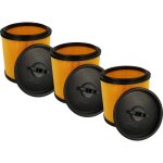 Vhbw 3x filtre pliss� remplacement pour parkside 91092030 pour aspirateur - noir / jaune