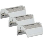 Vhbw 3x grille double remplacement pour braun sb505, 31b, 31s pour rasoir �lectrique + cadre, argent� ...