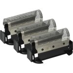Vhbw 3x grille remplacement pour braun 428, 420, 422 pour rasoir lectrique + cadre, noir / argent