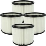 Vhbw 4x cartouche filtrante compatible avec metabo asa 30 l pc inox, 25 l pc aspirateur - filtre pour ...