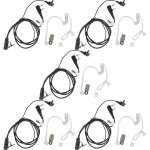 Vhbw 5x oreillette compatible avec baofeng uv - 5r plus, uv - 82l, uv - 5r + radio talkie - walkie, c�ble ...