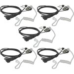 Vhbw 5x oreillette compatible avec motorola sx709r, sx500, sx700, sx620r, spirit gt plus radio talkie ...