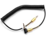 Vhbw - adaptateur pour c�ble audio st�r�o pour divers appareils - 3, 5mm vers jack 3, 5 mm, dor�, angle ...