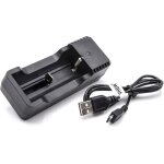 Chargeur de piles compatible avec batteries rondes au lithium 14500, 17670, 18350, 18500, 18650 batteries, ...