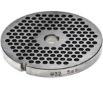 Grille taille 32 compatible avec fama hachoir à viande - diamètre des trous 5mm, trou central 13, 4mm, ... Grille taille 32 compatible avec fama hachoir à viande - diamètre des trous 5mm, trou central 13, 4mm, ...
