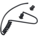 Vhbw - tube acoustique de s�curit� oreillette 2 bouchons d'oreille, noir / transparent pour casque audio, ...