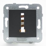 Prise t�l�phone noir - (m�ca + touche) gamme karre novella