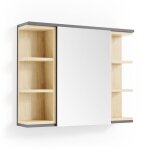 Vicco - armoire de toilette aquis, anthracite, 79. 6 x 64 cm