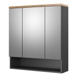Vicco - armoire de toilette eden, anthracite, 70 x 77. 5 cm
