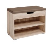 Vicco - banc pour chaussures rolfe, sonoma, 60 x 45 cm