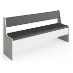 Vicco - banquette d'angle salle  manger roman, blanc, 166. 6 x 41. 5 cm