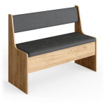 Vicco - banquette d'angle salle  manger roman, sable chne, 106. 6 x 41. 5 cm