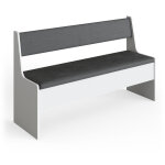 Vicco - banquette de salle  manger roman, blanc, 136. 6 x 41. 5 cm