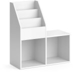 Vicco - biblioth�que luigi, blanc, 72 x 79 cm