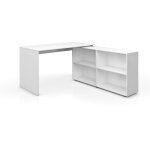 Vicco - bureau d'angle flexplus, blanc, 137 x 60 cm