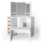 Vicco - coiffeuse arielle, blanc / sonoma, 110 cm avec banc Vicco - coiffeuse arielle, blanc / sonoma, 110 cm avec banc