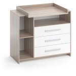 Vicco - commode à langer oskar, blanc / sonoma, 113 x 100 cm Vicco - commode à langer oskar, blanc / sonoma, 113 x 100 cm