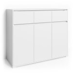 Vicco - commode avec tiroirs ruben, blanc, 120 x 101. 6 cm avec tiroirs