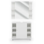 Vicco - ensemble de meubles de salle de bain fynn, blanc, 2 parties