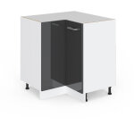 Meuble d'angle r - line, anthracite haute brillance, 75. 6 cm sans plan de travail vicco Meuble d'angle r - line, anthracite haute brillance, 75. 6 cm sans plan de travail vicco