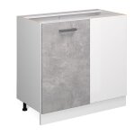 Vicco - meuble d'angle r - line, bton, 86 cm sans plan de travail