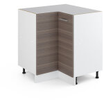 Vicco - meuble d'angle r - line, gris, 75. 6 cm sans plan de travail