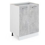 Meuble bas de cuisine r - line, bton, 60 cm sans plan de travail vicco