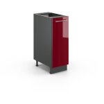 Meuble de cuisine fame - line, rouge bordeaux haute brillance, 30 cm sans plan de travail vicco Meuble de cuisine fame - line, rouge bordeaux haute brillance, 30 cm sans plan de travail vicco