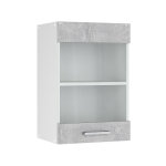 Vicco - meuble de cuisine haut vitr r - line, bton, 40 cm