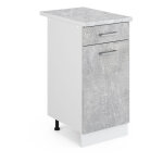 Vicco - meuble cuisine r - line, bton, 40 cm, pt marbre