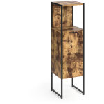 Vicco - meuble de rangement de salle de bain fyrk, bois antique, 33 x 120. 4 cm