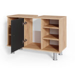Vicco - meuble sous vasque simple fynn, anthracite, 80 x 54 cm