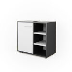 Vicco - meuble sous vasque simple perry, anthracite, 60 x 55. 6 cm